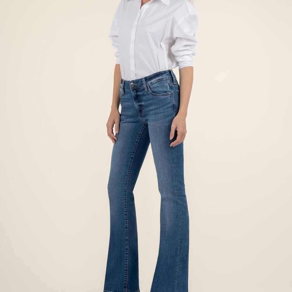 Kut from the Kloth Natalie Mid Rise Bootcut Size 1212 / Studious W/Med Base Wash - Picture 2 of 3